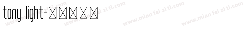 tony light字体转换